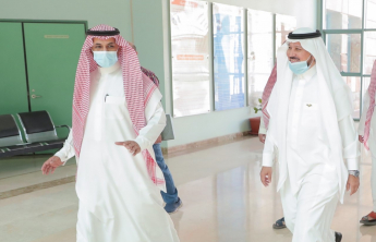 Rector Inspects the 1st Semestral Exams Progress in College of Sciences and Humanities at Al-Kharj