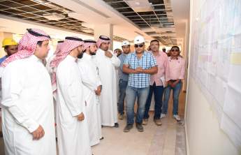 Rector visits the University's projects in Wadi Al-Dawasar and Al-Slayel